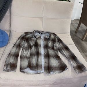 Brown and tan flannel